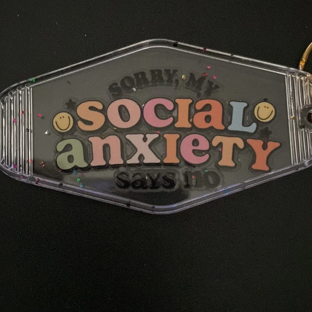 Social Anxiety Motel Keychain